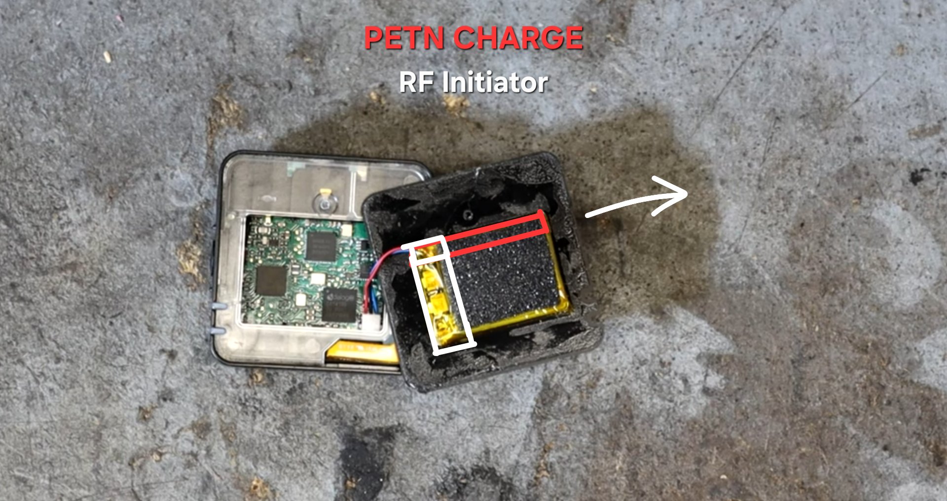 Annotated diagram illustrating the claimed LiPO battery and PCB path from the mic transmitter