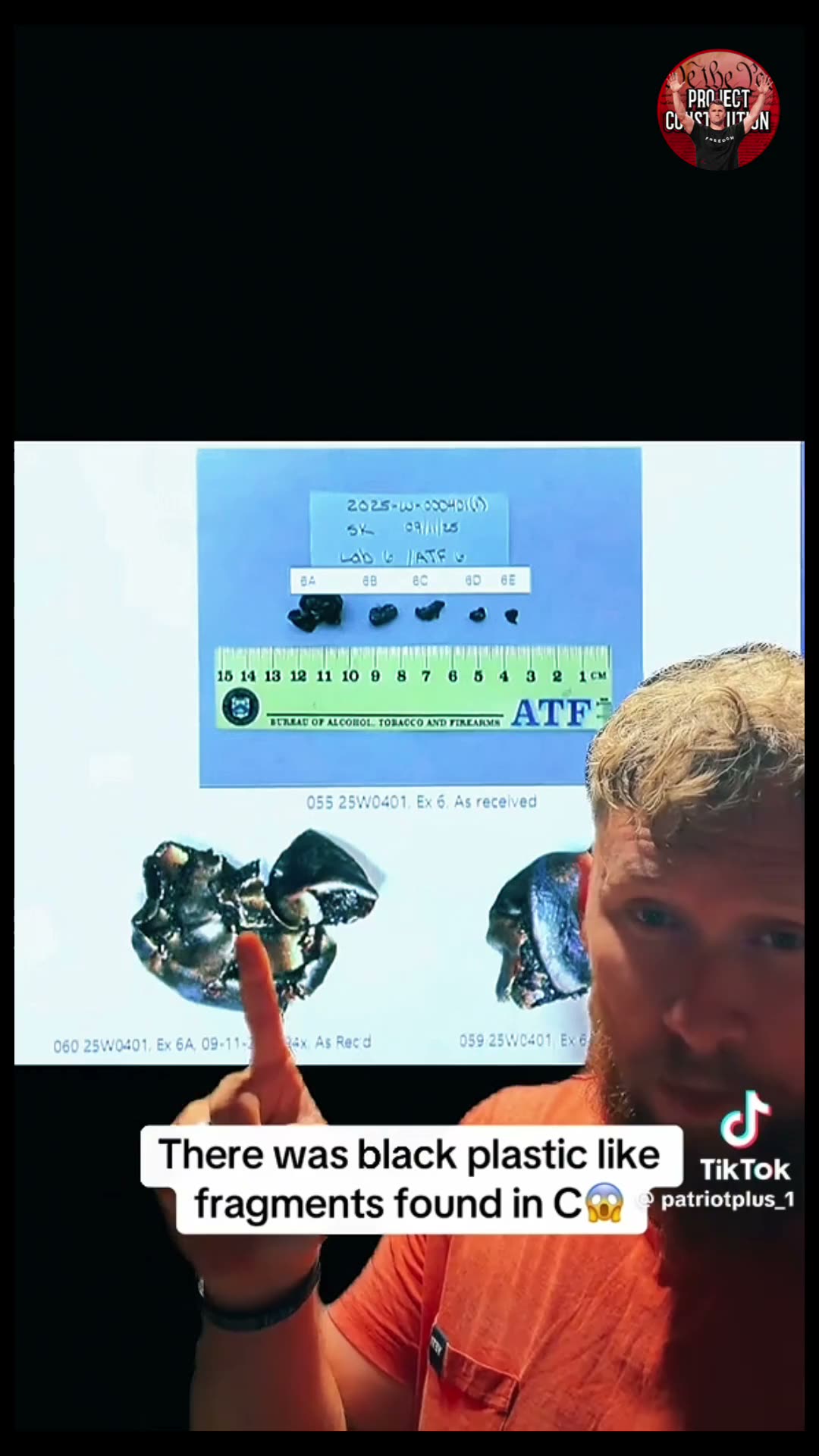 @ProjectConstitu - Zoomed analysis arguing a fragment recovered from Charlie Kirk's neck