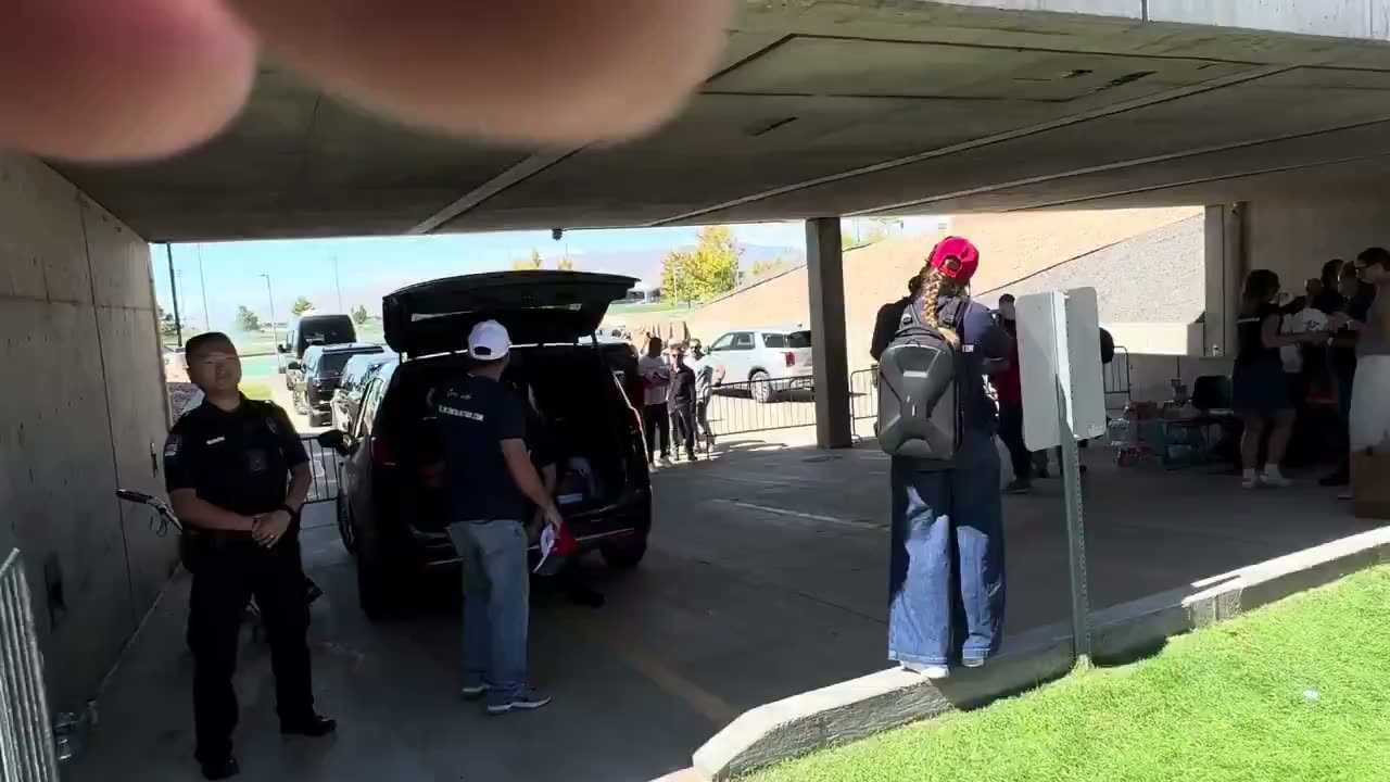 The Walk-Out From the Parking Structure — And a Lens Obstruction