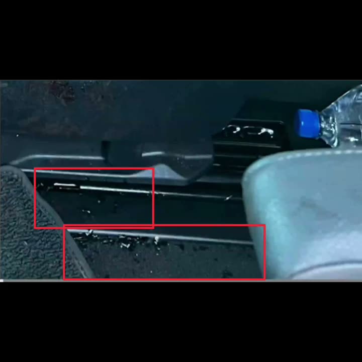 Four Photographs of the SUV Interior, Circled in Red