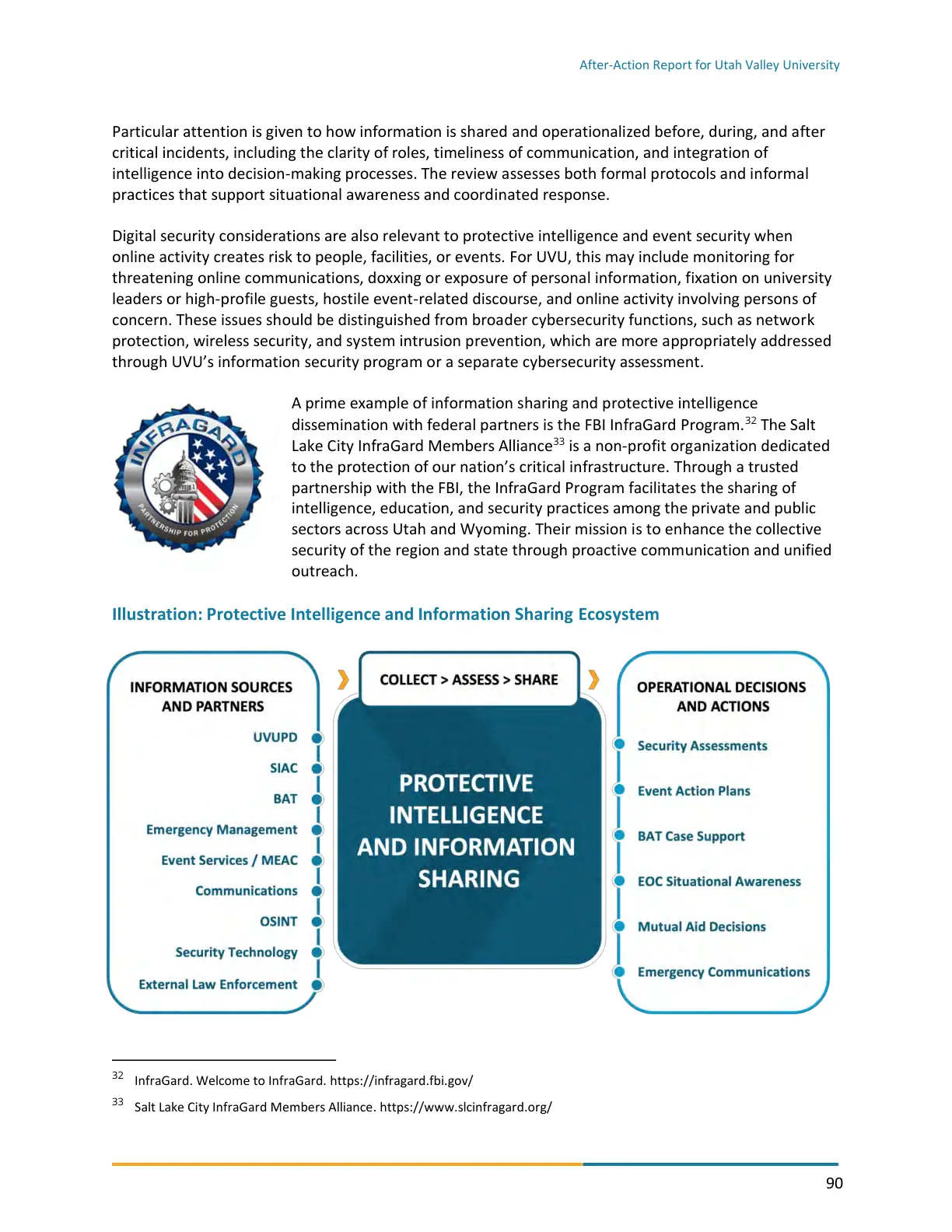 Page 90 of the After-Action Report for Utah Valley University